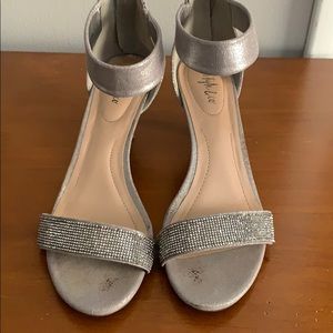 Silver low heels